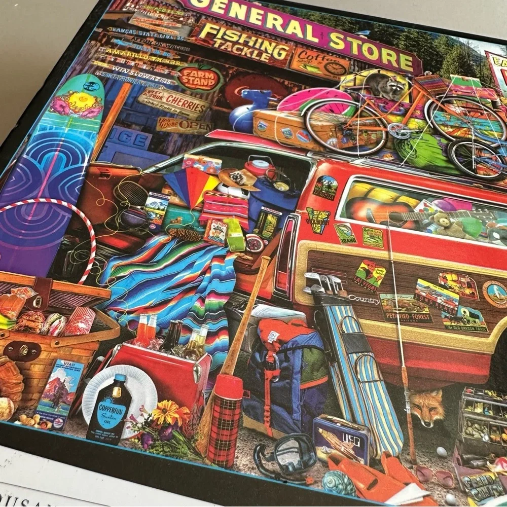 BUFFALO 2000pc Aimee Stewart Family Vacation fun and colorful puzzle.